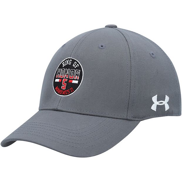 Men s Under Armour Patrick Mahomes Gray Texas Tech Red Raiders Ring of Honor Adjustable Hat