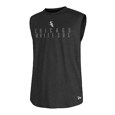 Men's New Era Black Chicago White Sox Team Muscle Tank Top