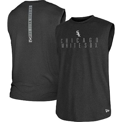 Men's New Era Black Chicago White Sox Team Muscle Tank Top
