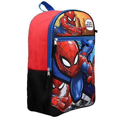 Girls Marvel Spiderman 5 Piece Backpack Set