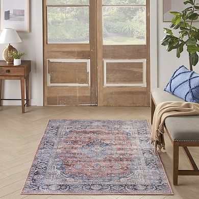 Nourison Brilliance Vintage Medallion Washable Indoor Rug