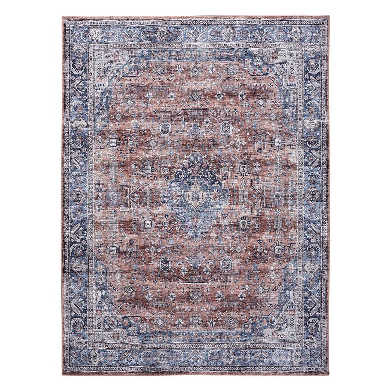 Nourison Brilliance Vintage Medallion Indoor Rug, Blue, 9X12 Ft