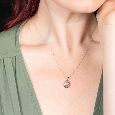 Boston Bay Diamonds Sterling Silver Diamond Accent Teardrop Pendant Necklace