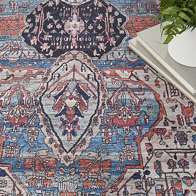 Nourison Brilliance Persian Medallion Washable Indoor Rug