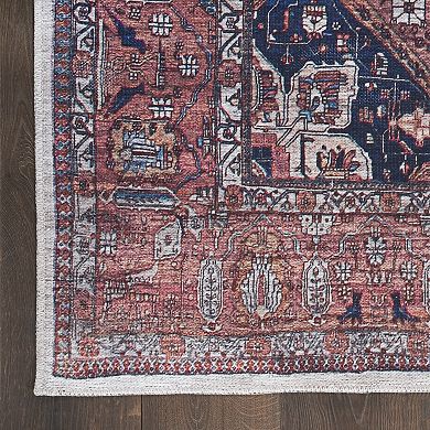 Nourison Brilliance Persian Medallion Washable Indoor Rug