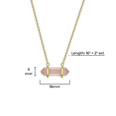 Sarafina Rose Quartz Bar Necklace