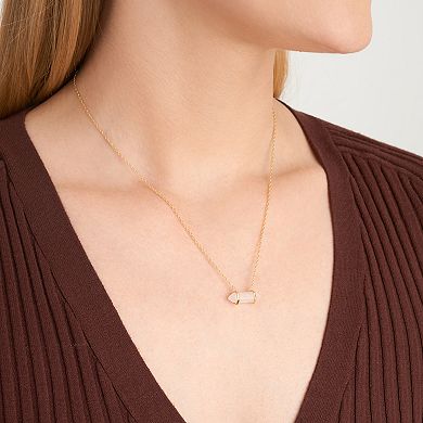 Sarafina Rose Quartz Bar Necklace