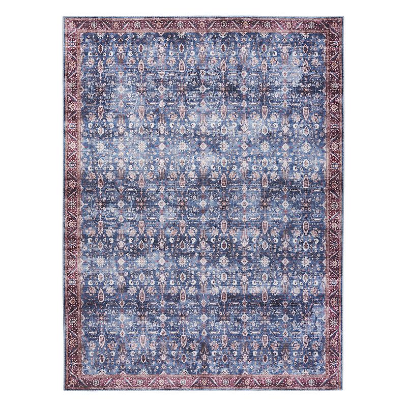 Nourison Brilliance Vintage Floral Indoor Rug, Blue, 9X12 Ft