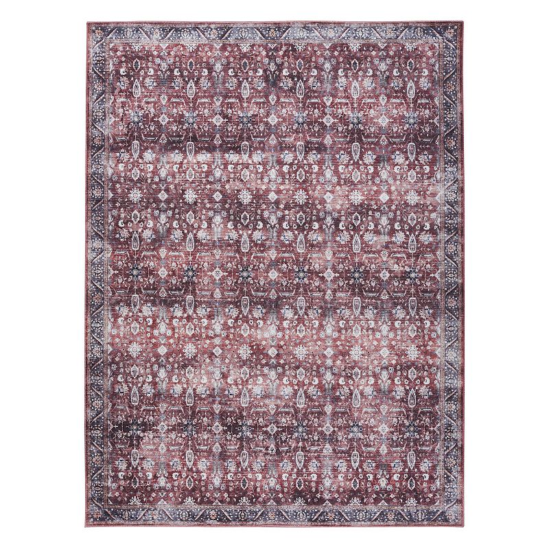 Nourison Brilliance Vintage Floral Indoor Rug, Red, 9X12 Ft
