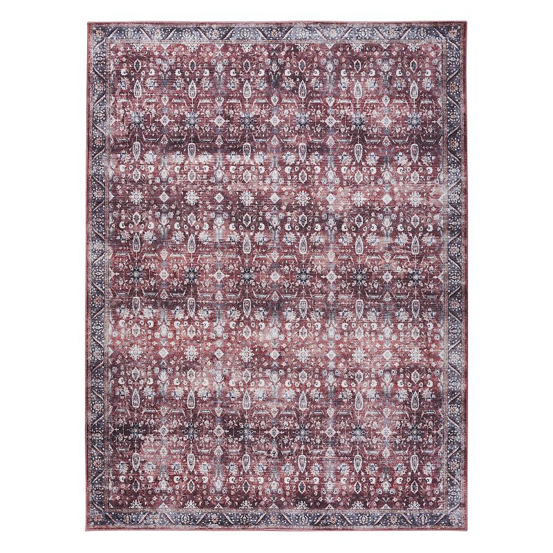 Nourison Brilliance Vintage Floral Indoor Rug, Red, 9X12 Ft