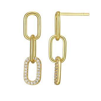 Sarafina Cubic Zirconia Open Link Drop Earrings