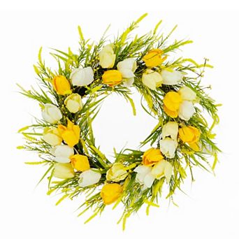 Puleo International Inc. Artificial Floral Spring Wreath