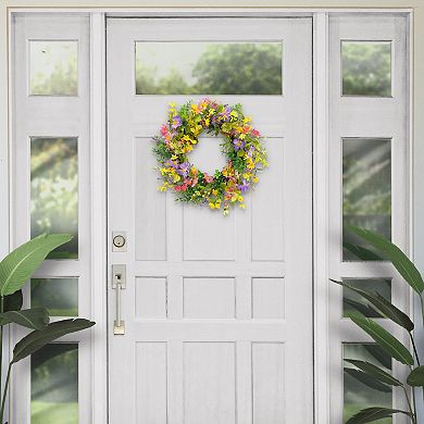 Puleo International Inc. Artificial Daisy Floral Spring Wreath