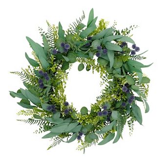 Puleo International Inc. Artificial Green Eucalyptus Floral Wreath