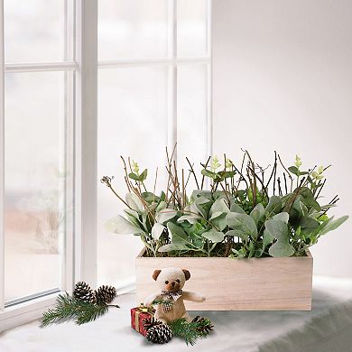 Puleo International Inc. Artificial Lambs Ear Twigs Centerpiece Table Decor