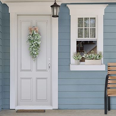 Puleo International Inc. Artificial Lambs Ear Twigs Potted Plant Table Decor