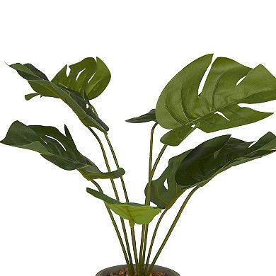 Stella & Eve Artificial Monstera Plant Gold Accent Pot Floor Decor