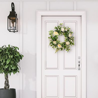Puleo International Inc. Artificial Peony Spring Wreath