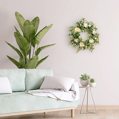Puleo International Inc. Artificial Peony Spring Wreath
