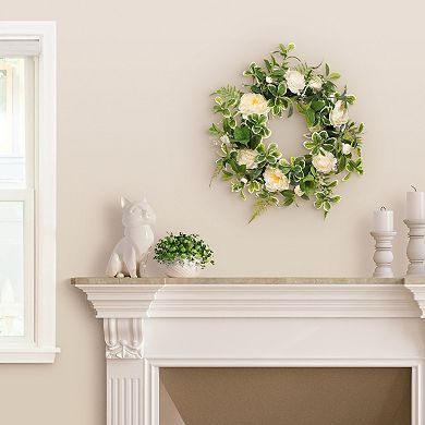 Puleo International Inc. Artificial Peony Spring Wreath