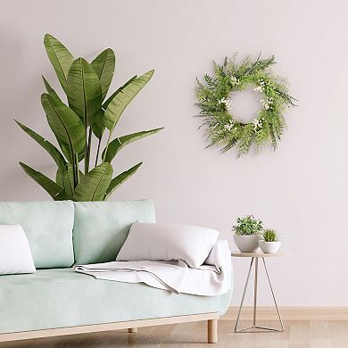 Puleo International Inc. Artificial Babysbreath Spring Wreath