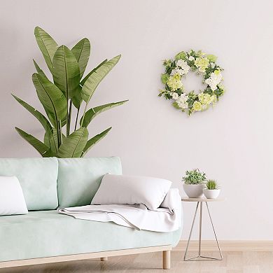 PULEO INTERNATIONAL Artificial Hygrangea Spring Wreath