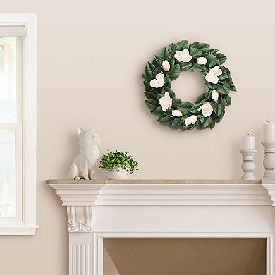 Puleo International Inc. Artificial Magnolia Spring Wreath