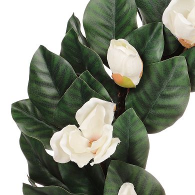 Puleo International Inc. Artificial Magnolia Spring Wreath