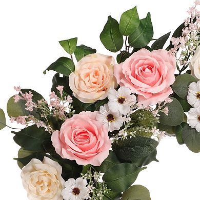 Puleo International Inc. Artificial Roses Spring Wreath