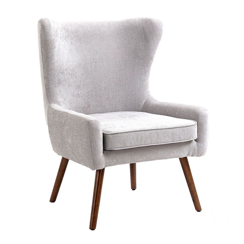 Carolina Chair & Table Claudie Wing-Back Accent Chair, Grey