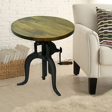 Carolina Living Regan Adjustable Crank Accent Table