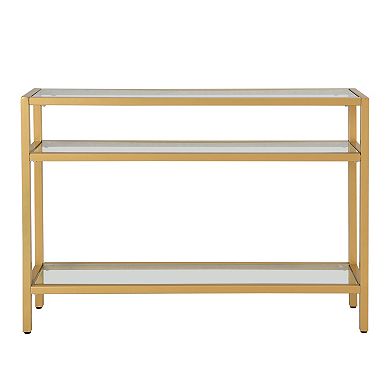 Carolina Living Chrysalis 3 Tier Gold Finish Console Table