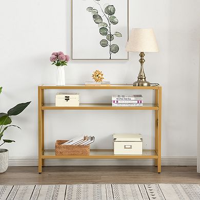 Carolina Living Chrysalis 3 Tier Gold Finish Console Table