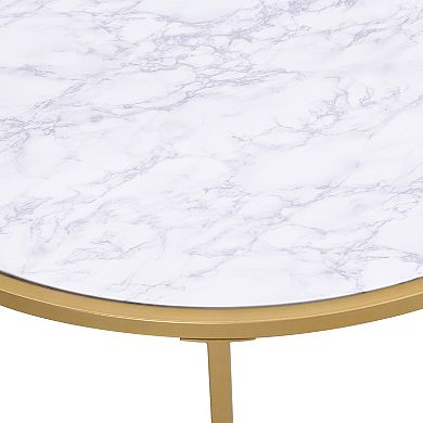 Carolina Chair & Table Verazano Faux-Marble 36" Coffee Table