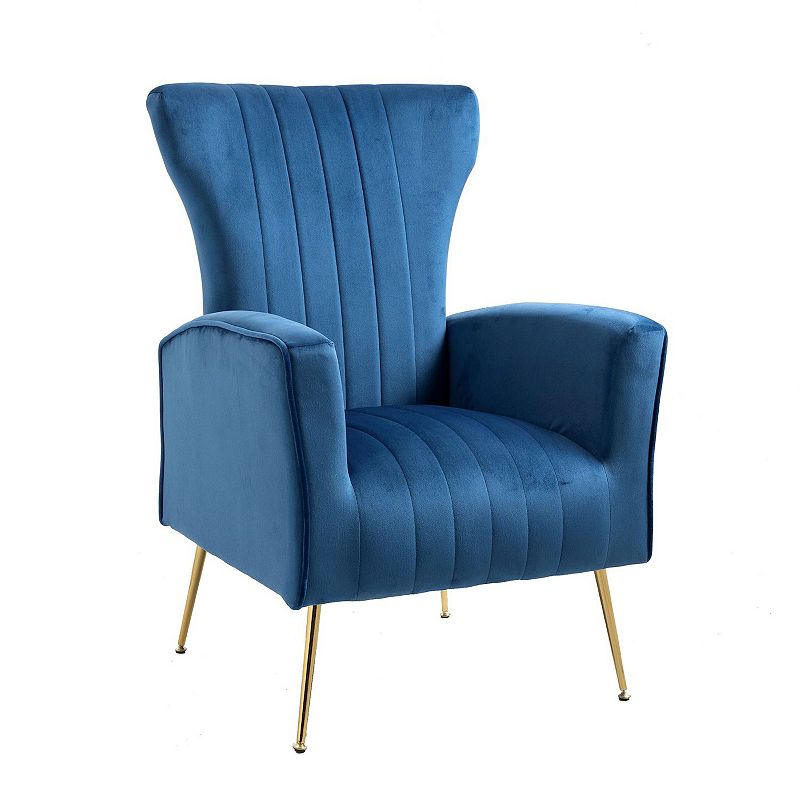 Carolina Chair & Table Cela Upholstered Wingback Chair, Blue