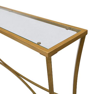 Carolina Living Palin Glass Top Console Table
