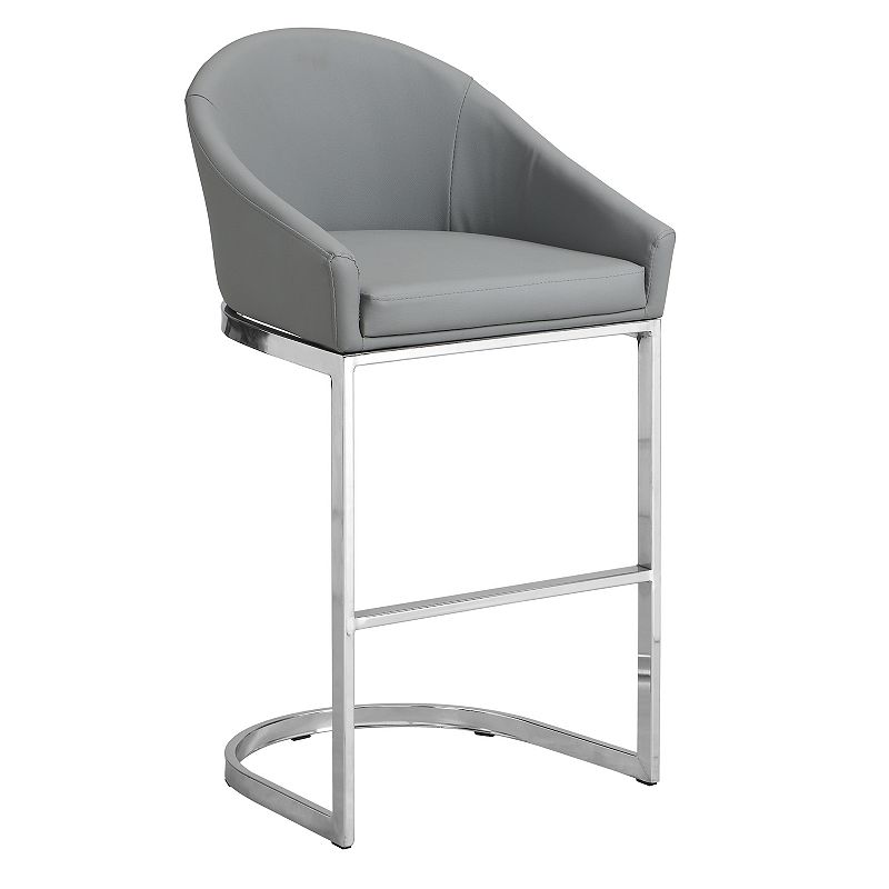 Carolina Chair & Table Torano 26 Upholstered Counter Stool, Grey
