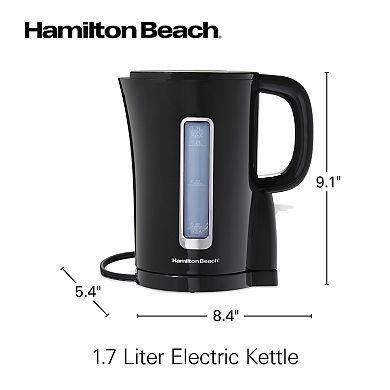 Hamilton Beach 1.7-Liter Black Electric Kettle