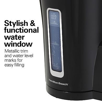 Hamilton Beach 1.7-Liter Black Electric Kettle
