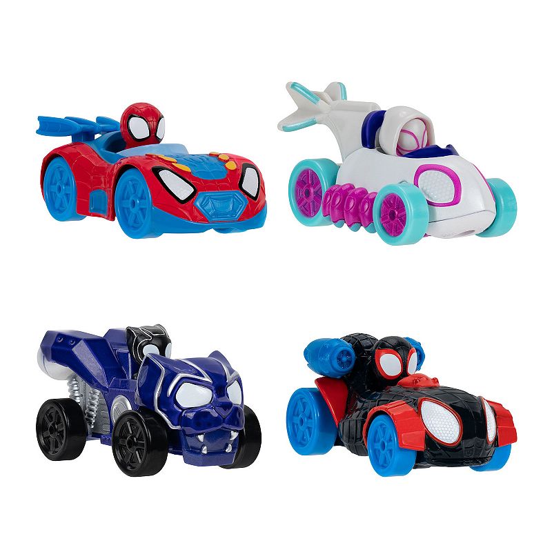 Marvel Spidey & His Amazing Friends 4-Pack Vehicles, Multicolor