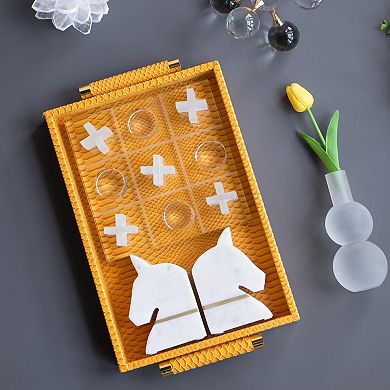 Double Orb Frosted Glass Vase Table Decor