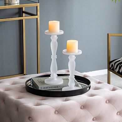 Pastel Pedestals 2-Piece Set Candle Holders Table Décor