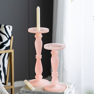 Pastel Pedestals 2-Piece Set Candle Holders Table Décor