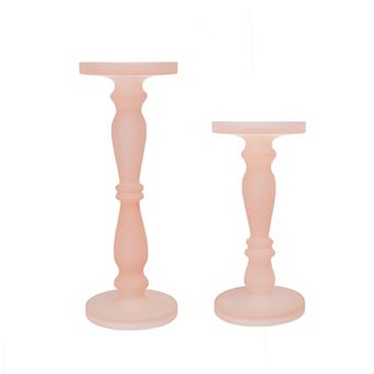 Pastel Pedestals 2 pc Set Candle Holders Table Décor