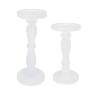 Pastel Pedestals 2 pc Set Candle Holders Table Décor
