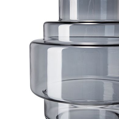 Geometric Clear Glass Vase