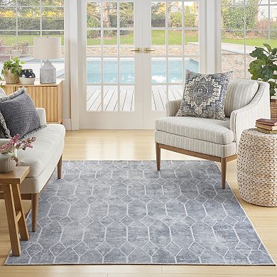 Nourison Series 1 Modern Geometric Washable Indoor Area Rug