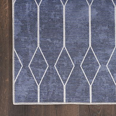 Nicole Curtis Series 1 Modern Geometric Washable Indoor Area Rug