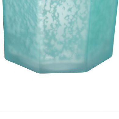 Hexagon Speckled Glass Votive Candle Holder