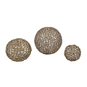 A&B Home Set of 3 Chain Deco Balls
